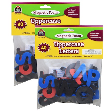Teacher Created Resources Magnetic Foam Uppercase Letters, PK2 TCR20618